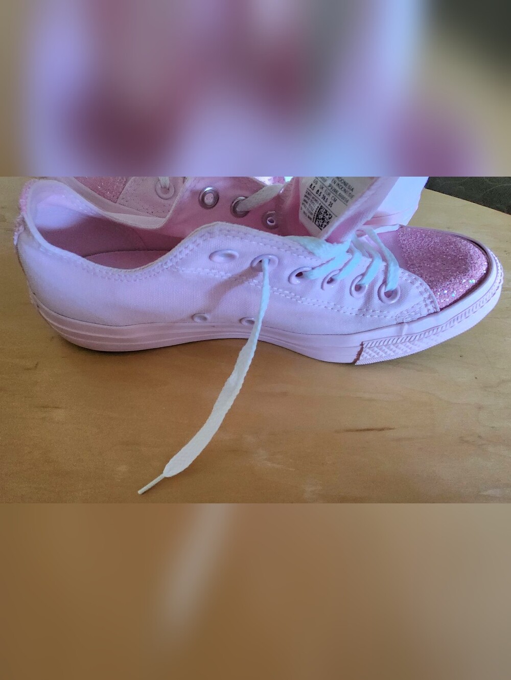 Converse CUTE Women's Pink Glitter Low Top Sneakers US8.5/EUR39.5/UK6.5 - Picture 7 of 11